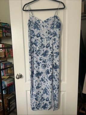 Abercrombie & Fitch Blue Floral midi Dress